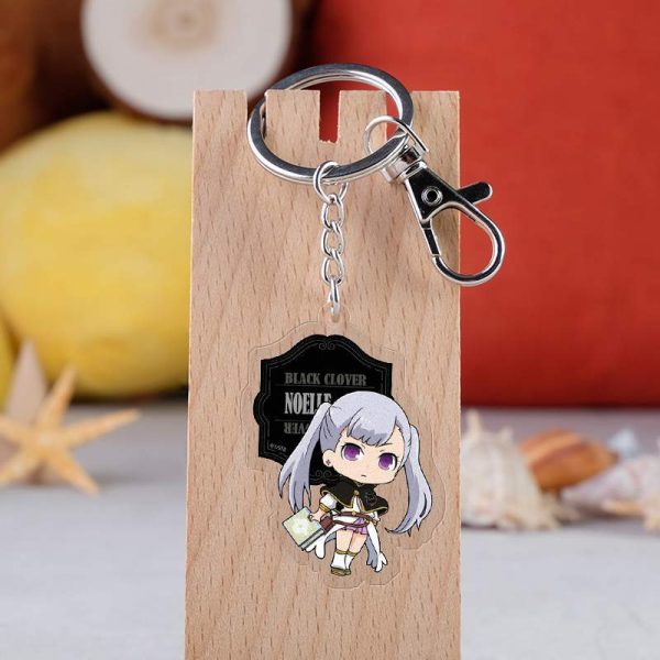 10 pcs lot Anime Black Clover Acrylic Keychain Toy Figure Asta Bag Pendant Double sided Key 4 - Black Clover Merch Store