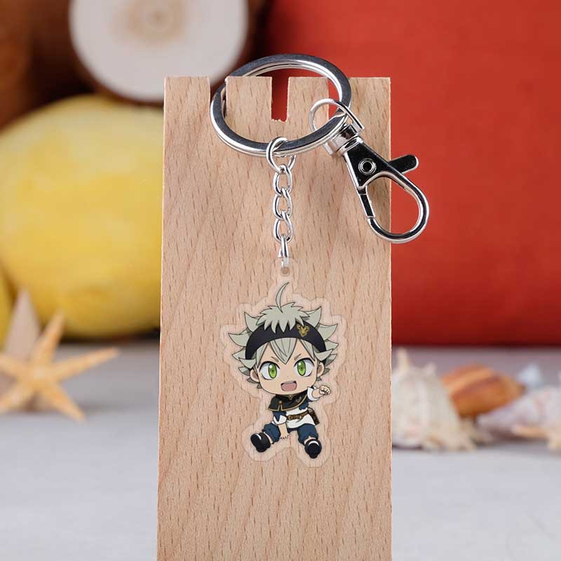 Black Clover Keychain: Chibi Asta 5.5cm Acrylic Black Clover Keychain ...