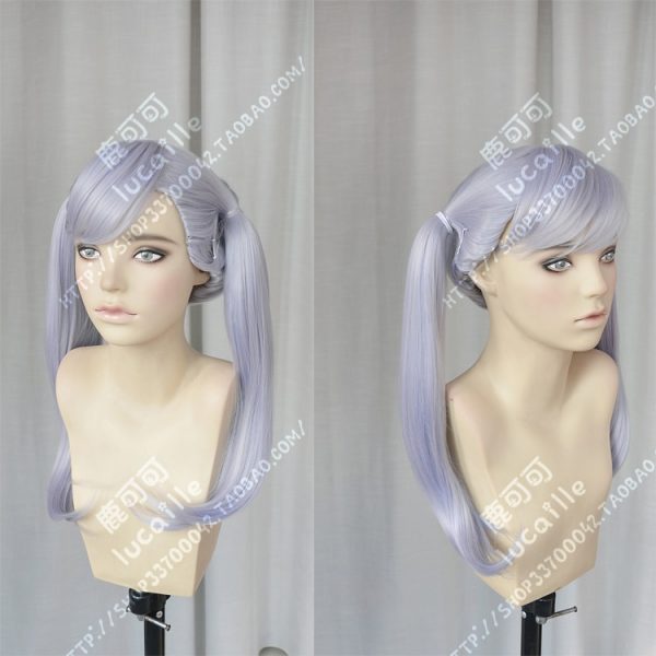Anime Black Clover Noell Silva Cosplay Wig Long Gray Purple Heat Resistant Synthetic Hair Wigs Wig 1 - Black Clover Merch Store