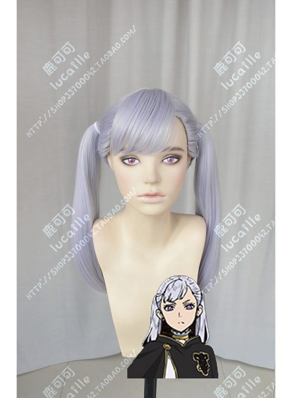 Anime Black Clover Noell Silva Cosplay Wig Long Gray Purple Heat Resistant Synthetic Hair Wigs Wig - Black Clover Merch Store