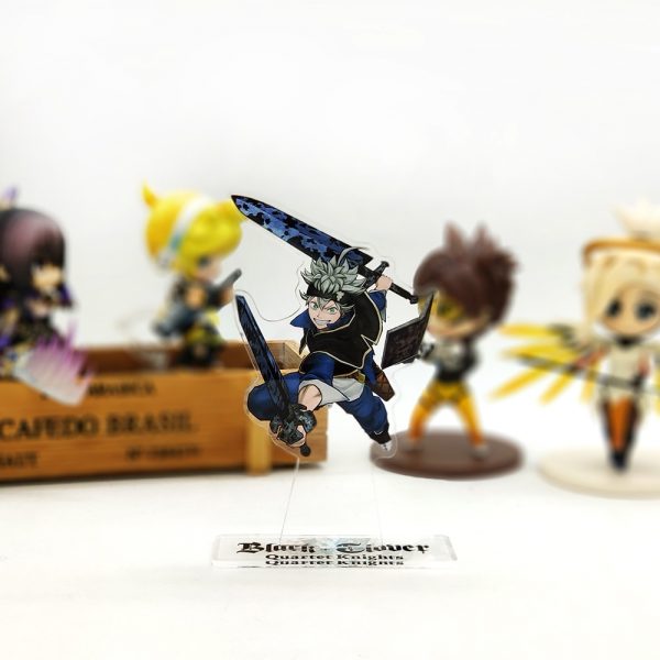 Black Clover Asta 5 Leaf magic acrylic stand figure model double side plate holder topper anime - Black Clover Merch Store