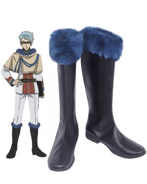 Black Clover Klaus Lunettes Cosplay Boots Black Shoes Custom Made - Black Clover Merch Store