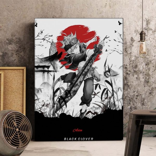 Japan Anime Black Clover Poster Canvas Comics Printed Matter Home Wall Decoration Painting Living Study Room - Black Clover Merch Store