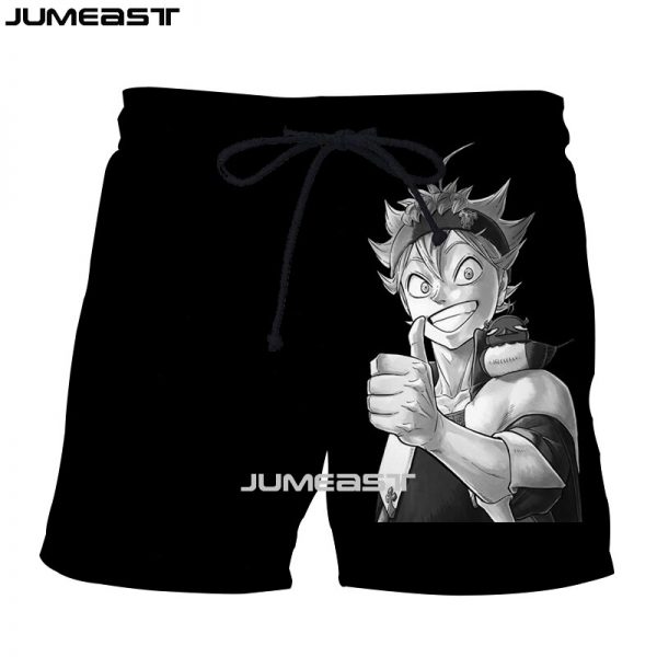 Jumeast Brand Men Women 3D Printed Anime Black Clover Shorts Trunks Quick Dry Beach Casual Sweatpants 1 - Black Clover Merch Store