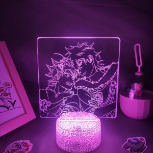 Anime Black Clover Figure Asta Yuno Grinbellor LED Lamp RGB Neon Night Light Bedroom Table Decor Birthday Manga Gift For Friend