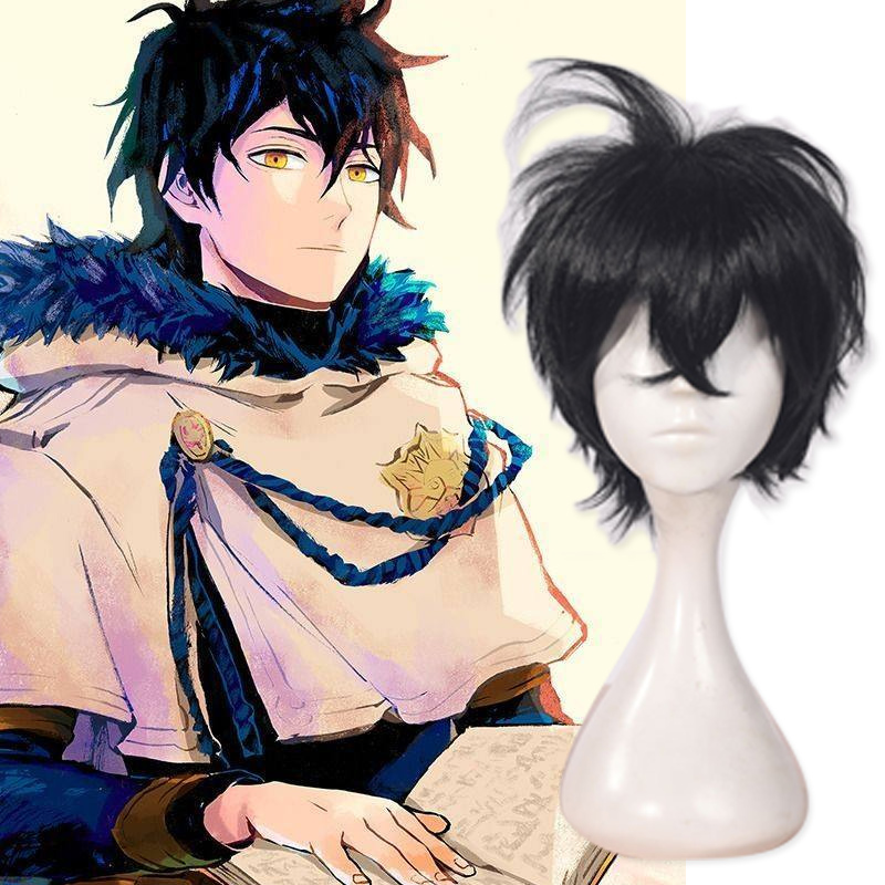 Anime Black Clover Yuno Grinbellor Cosplay Costumes Uniform Full Sets Wig Synthetic Hair Men Boys Halloween Carnival Party