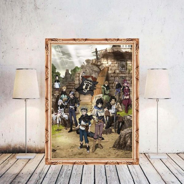Black Clover Anime Manga Wall Silk Poster Scroll Pictuce Hanging 29*42cm