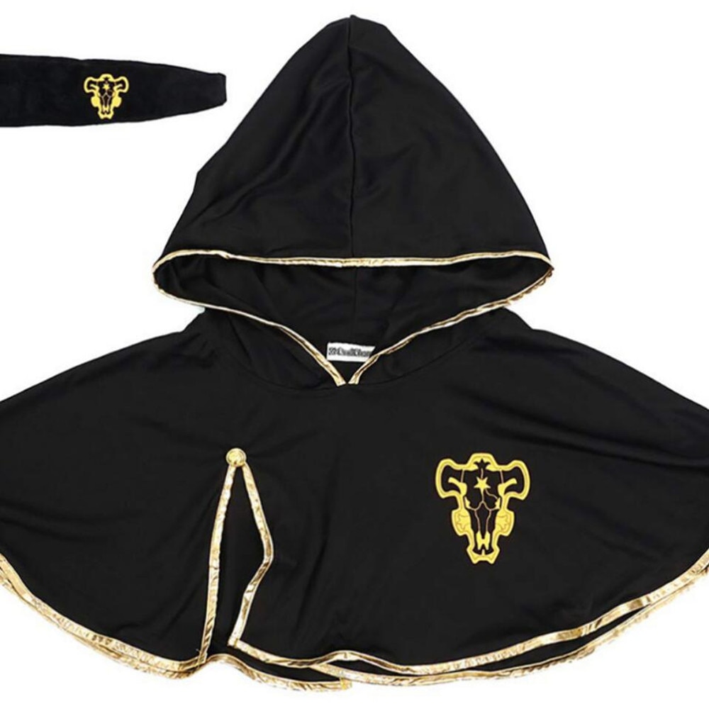 Black Clover Asta Cloak Headband Anime Cosplay Costume