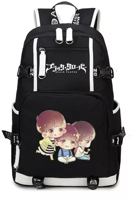 Black Clover Backpack Cosplay Anime Asta Canvas Bag Schoolbag Travel Bags