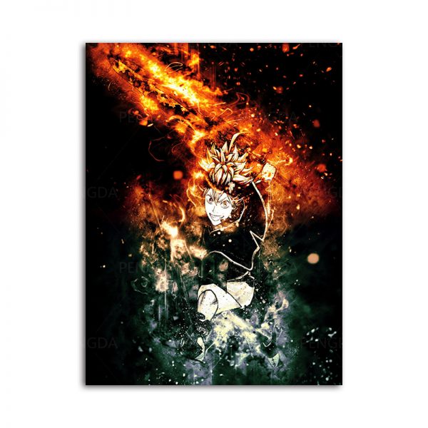 Black Clover Japan Animation Pictures Canvas Painting Posters and Prints Decorative Modern Picture Living Room Home Decor