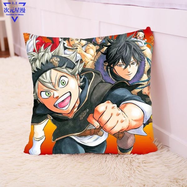 Stuffed Asta Pillow Toy For Children Yuno Noelle Yami Cushion Black Clover Pillow Gift Anime Black Clover Cotton Sofa Decoration