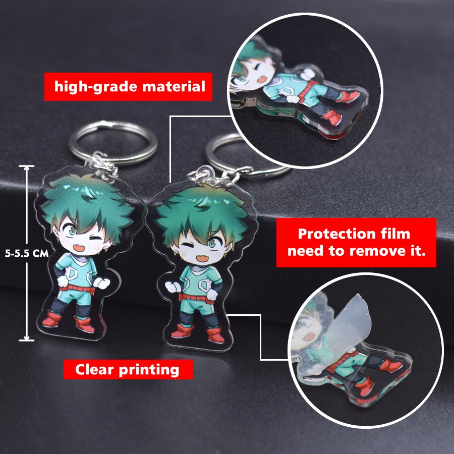 Black Clover Keychain Acrylic Cartoon Keyring Accessories WL0727 1 - Black Clover Merch Store