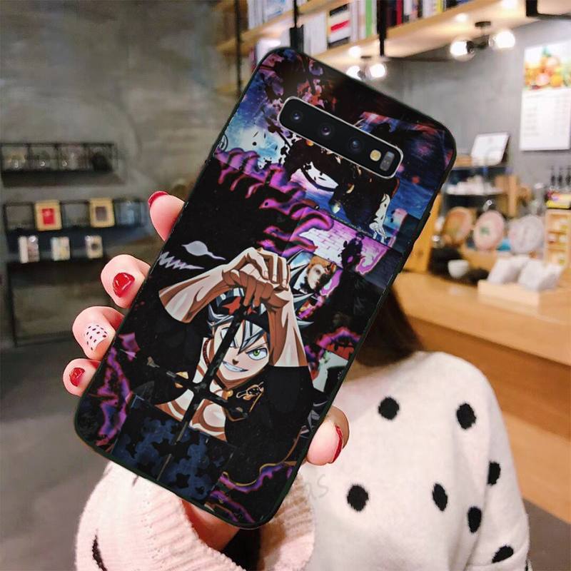 Black Clover cool horror anime Phone Case For Samsung A50 A51 A71 A20E A20S S10 S20 S21 S30 Plus ultra 5G M11 funda shell