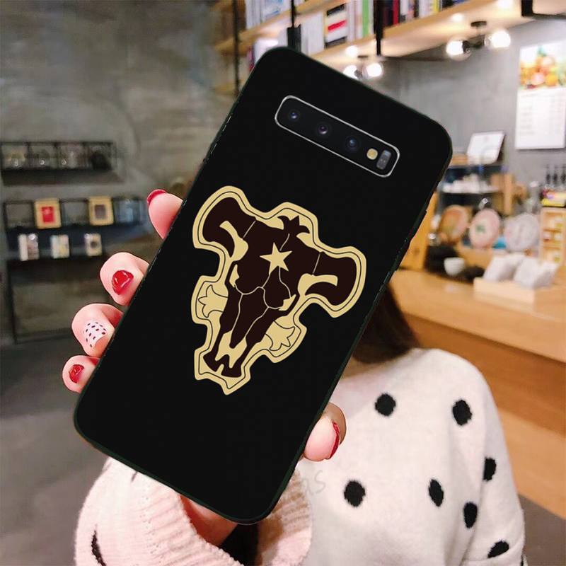 Black Clover cool horror anime Phone Case For Samsung A50 A51 A71 A20E A20S S10 S20 S21 S30 Plus ultra 5G M11 funda shell