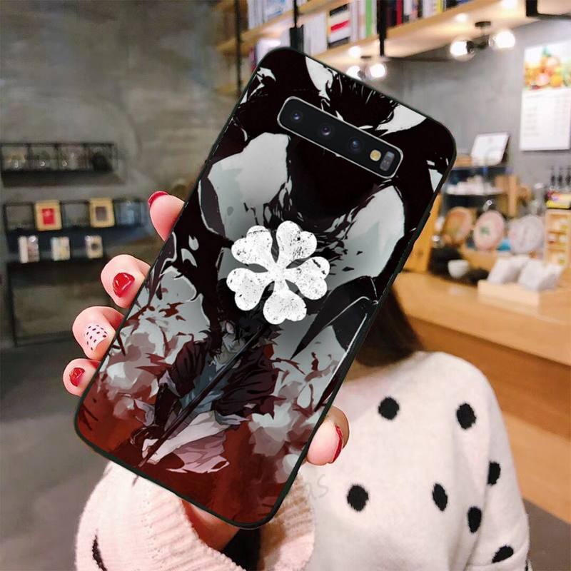 Black Clover cool horror anime Phone Case For Samsung A50 A51 A71 A20E A20S S10 S20 S21 S30 Plus ultra 5G M11 funda shell