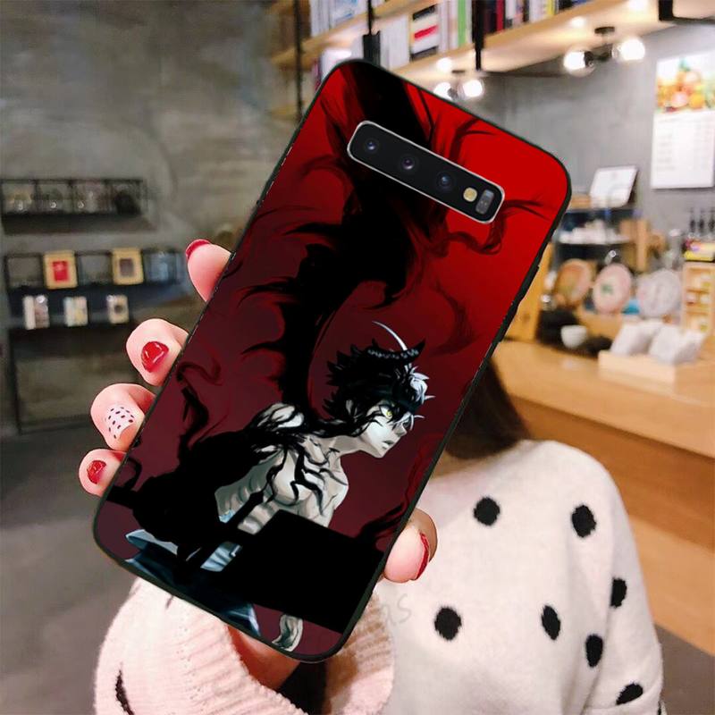 Black Clover cool horror anime Phone Case For Samsung A50 A51 A71 A20E A20S S10 S20 S21 S30 Plus ultra 5G M11 funda shell