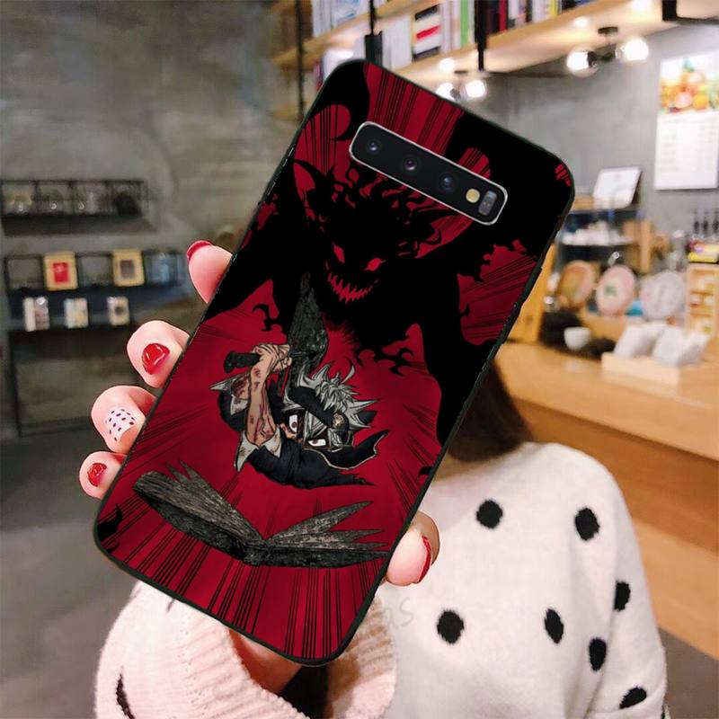 Black Clover cool horror anime Phone Case For Samsung A50 A51 A71 A20E A20S S10 S20 S21 S30 Plus ultra 5G M11 funda shell