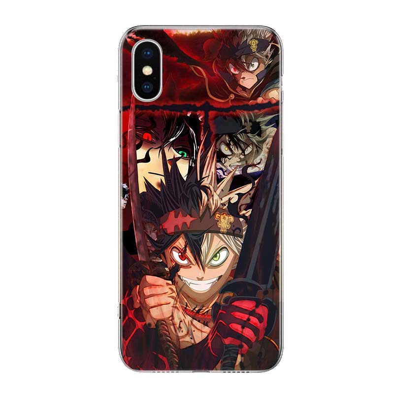 Manga Anime Black Clover Phone For Apple Iphone 13 Pro Max 11 12 Mini Case X XS XR 8 Plus 7 6 6S SE 2020 5 5S Cover Shell Coque