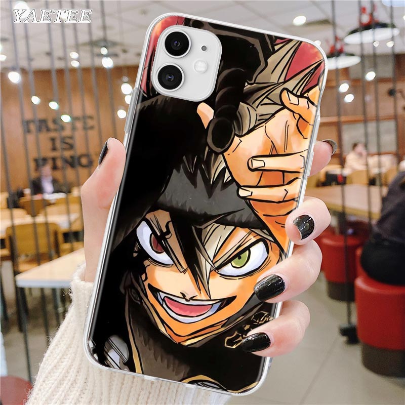 Soft Phone Case For Apple iPhone 12 11 Pro Max SE 2020 X XS MAX XR 7 8 6S Plus Fundas Capa Back Cover Black Clover Anime