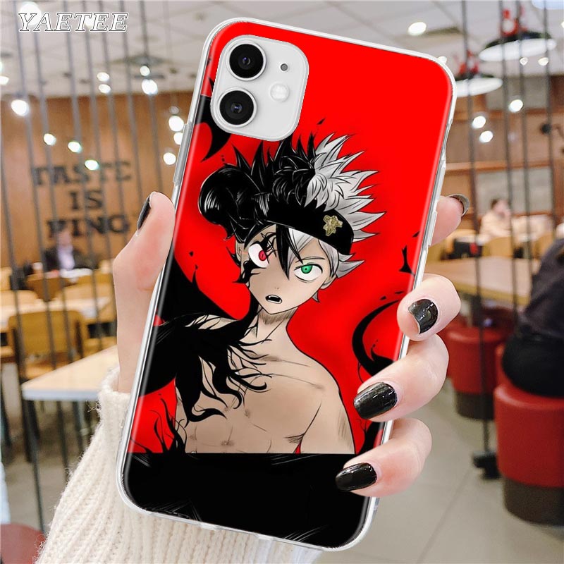 Soft Phone Case For Apple iPhone 12 11 Pro Max SE 2020 X XS MAX XR 7 8 6S Plus Fundas Capa Back Cover Black Clover Anime