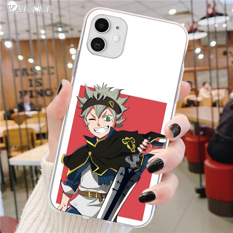 Soft Phone Case For Apple iPhone 12 11 Pro Max SE 2020 X XS MAX XR 7 8 6S Plus Fundas Capa Back Cover Black Clover Anime