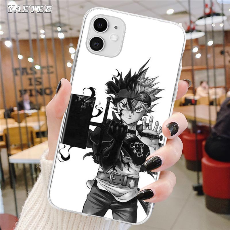 Soft Phone Case For Apple iPhone 12 11 Pro Max SE 2020 X XS MAX XR 7 8 6S Plus Fundas Capa Back Cover Black Clover Anime