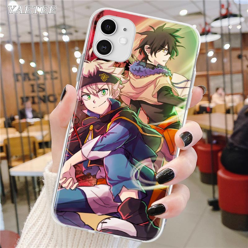 Soft Phone Case For Apple iPhone 12 11 Pro Max SE 2020 X XS MAX XR 7 8 6S Plus Fundas Capa Back Cover Black Clover Anime