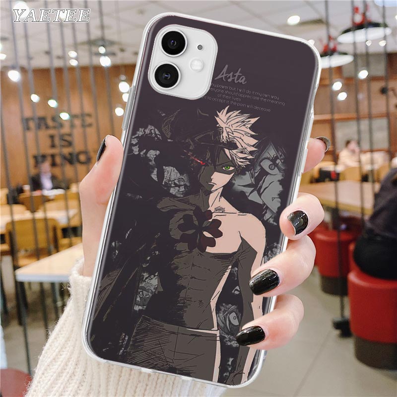 Soft Phone Case For Apple iPhone 12 11 Pro Max SE 2020 X XS MAX XR 7 8 6S Plus Fundas Capa Back Cover Black Clover Anime