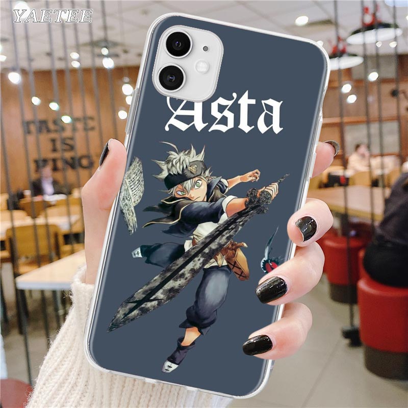 Soft Phone Case For Apple iPhone 12 11 Pro Max SE 2020 X XS MAX XR 7 8 6S Plus Fundas Capa Back Cover Black Clover Anime