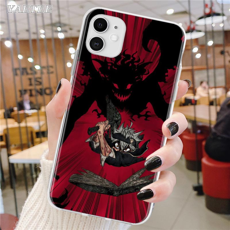 Soft Phone Case For Apple iPhone 12 11 Pro Max SE 2020 X XS MAX XR 7 8 6S Plus Fundas Capa Back Cover Black Clover Anime