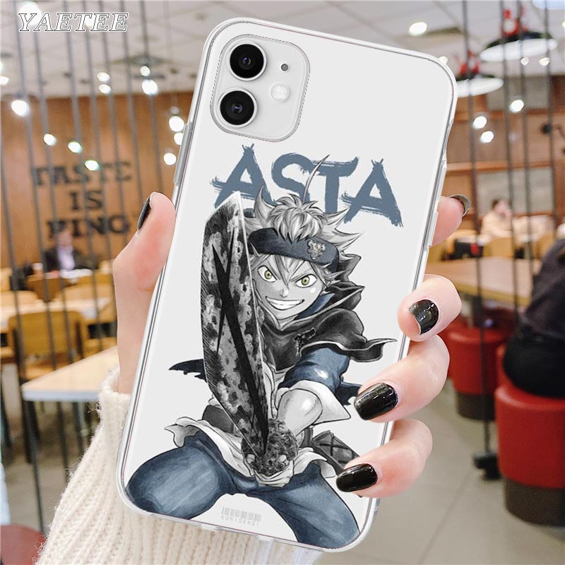 Soft Phone Case For Apple iPhone 12 11 Pro Max SE 2020 X XS MAX XR 7 8 6S Plus Fundas Capa Back Cover Black Clover Anime