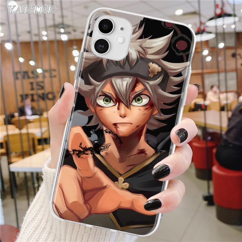 Soft Phone Case For Apple iPhone 12 11 Pro Max SE 2020 X XS MAX XR 7 8 6S Plus Fundas Capa Back Cover Black Clover Anime