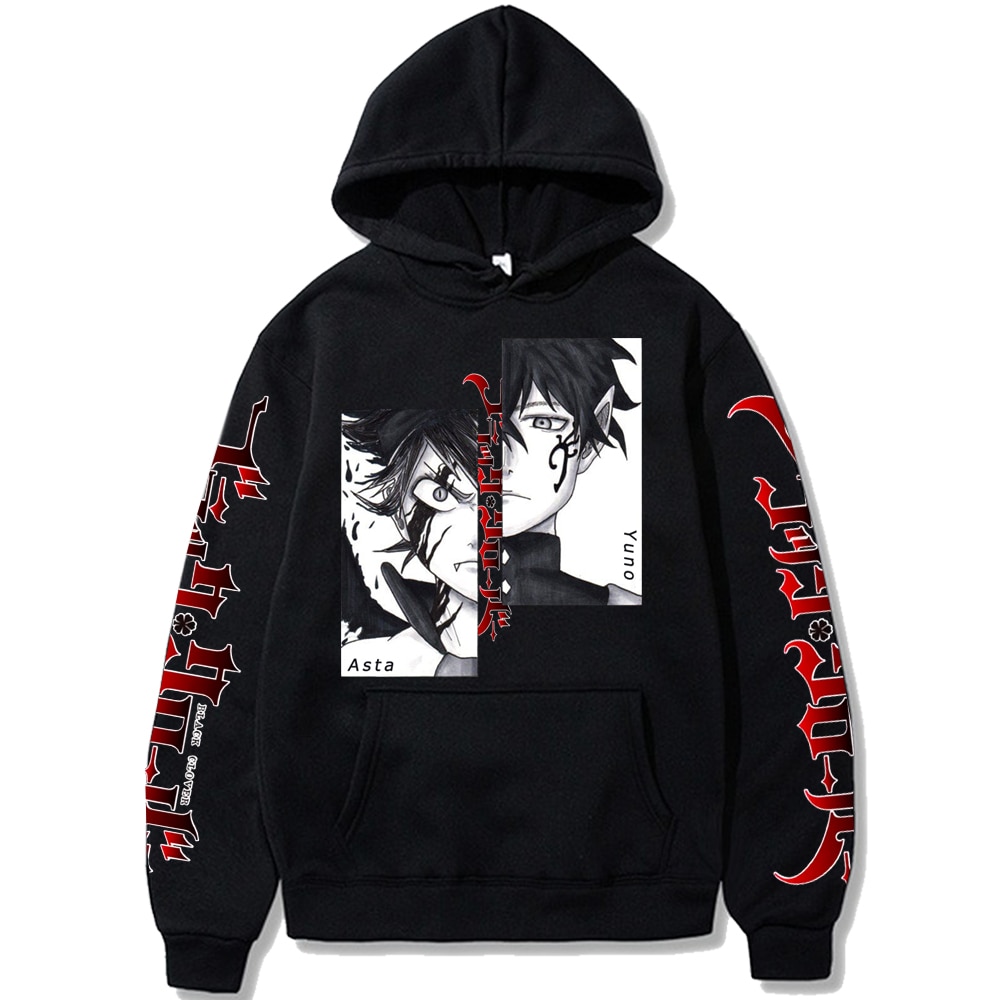 cool hoodie sweatshirt japanese anime harajuku asta graphic hoodie black clover print clothes hoodies tops clothes 6 - Black Clover Merch Store
