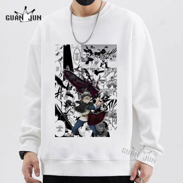 Japan Manga Asta Black Clover Sweatshirt Streetwear Anime Hoodies Unisex Harajuku Casual Pullover Men s - Black Clover Merch Store