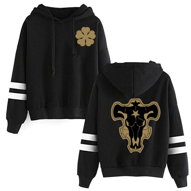 Men Hoodies Black Clover Graphic Harajuku Sweatshirt Pullover Anime Print Loose Casual Men Women Streetwear - Anime Puzzles